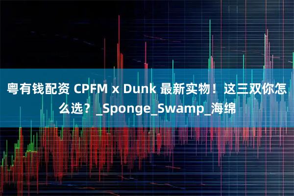 粤有钱配资 CPFM x Dunk 最新实物！这三双你怎么选？_Sponge_Swamp_海绵