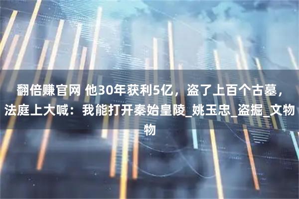 翻倍赚官网 他30年获利5亿，盗了上百个古墓，法庭上大喊：我能打开秦始皇陵_姚玉忠_盗掘_文物